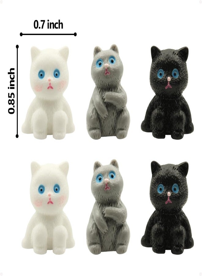 Wallertree Cat Hinge Heads Decorative Topper Set of 6 - Cute Kittens with Blue Eyes Hinge Topper Magnets - Animals Hinge Caps for Door Decoration - Image 5